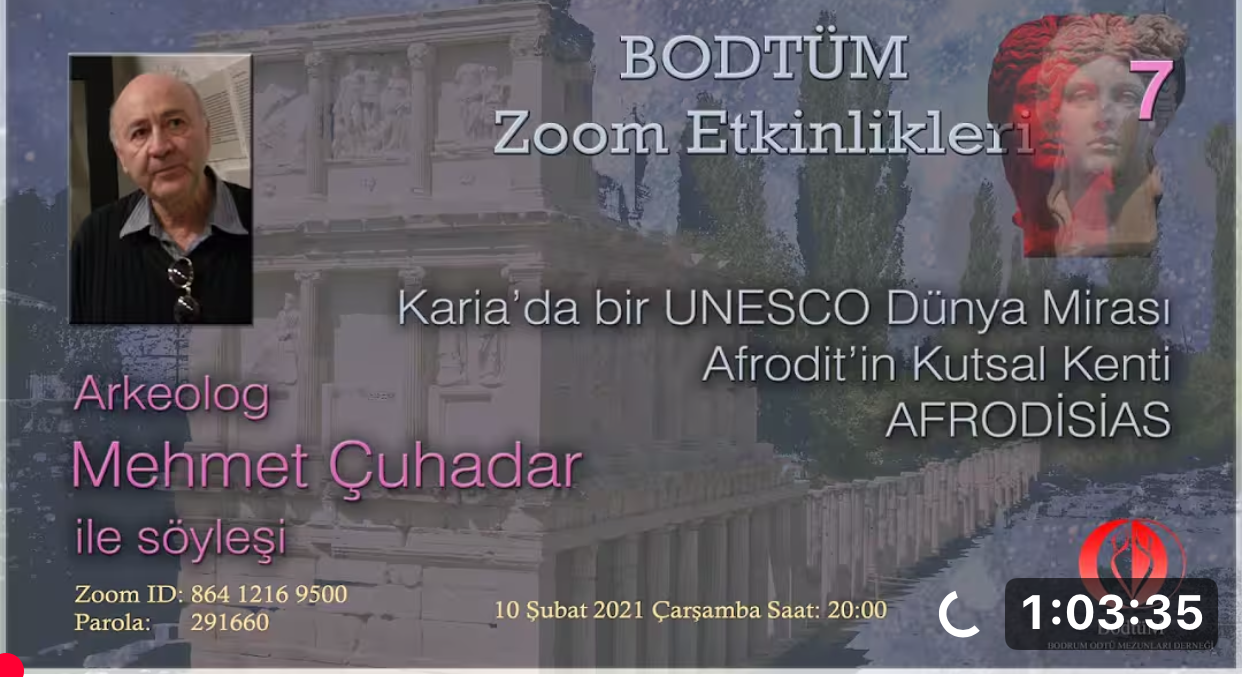 Mehmet Çuhadar ‘Karia’da bir UNESCO Dünya Mirası: Afrodisias’