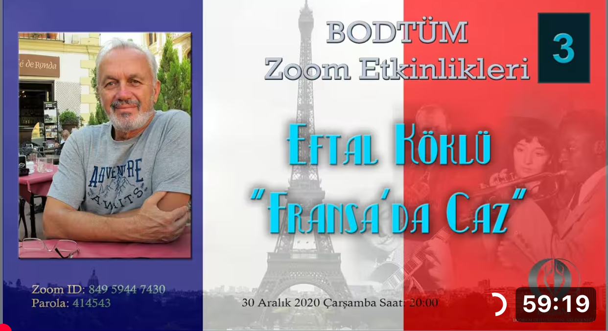 Eftal Köklü ‘Fransa’da Caz’ Sunumu