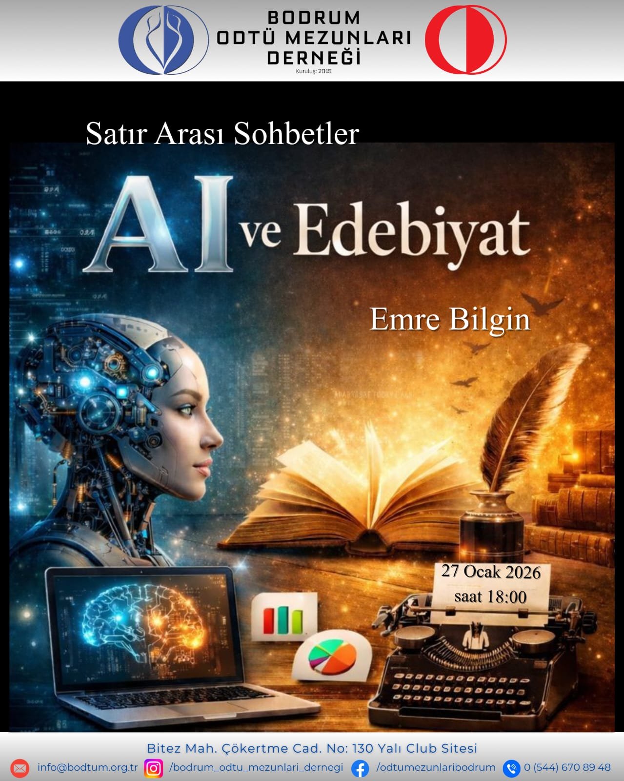 Satır Arası Sohbetler “Yapay Zeka ve Edebiyat- Emre Bilgin”